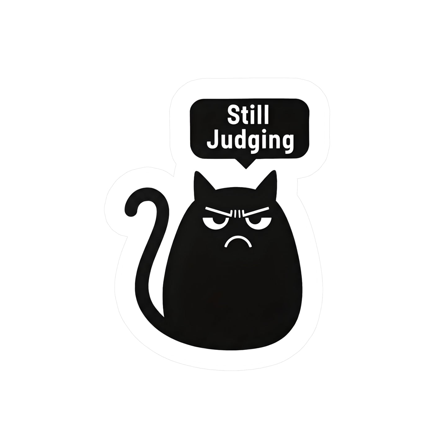Grumpy Cat Still Judging Sticker | Kiss-Cut Vinyl Decal