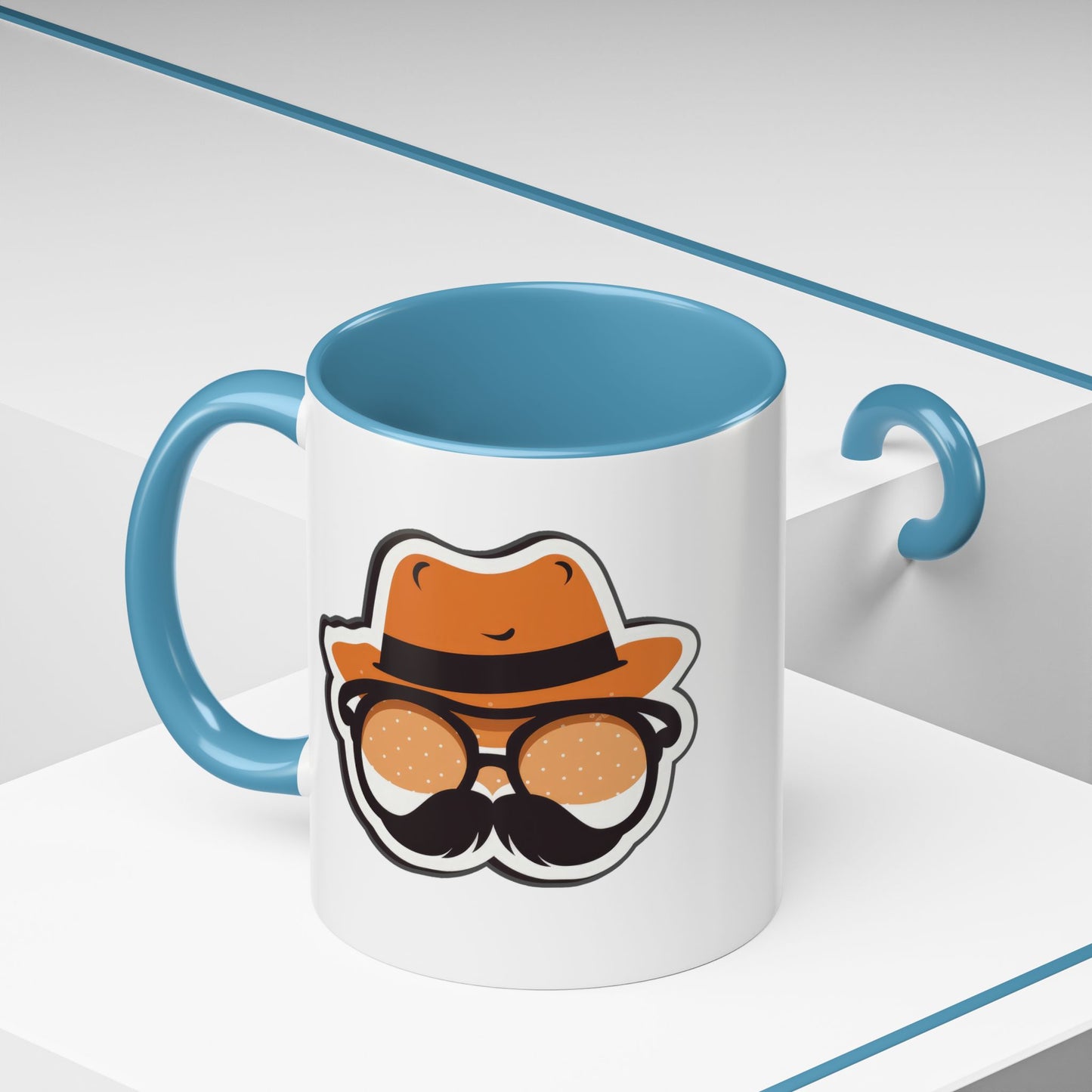 Retro Mustache Man Coffee Mug – Accent 11/15oz