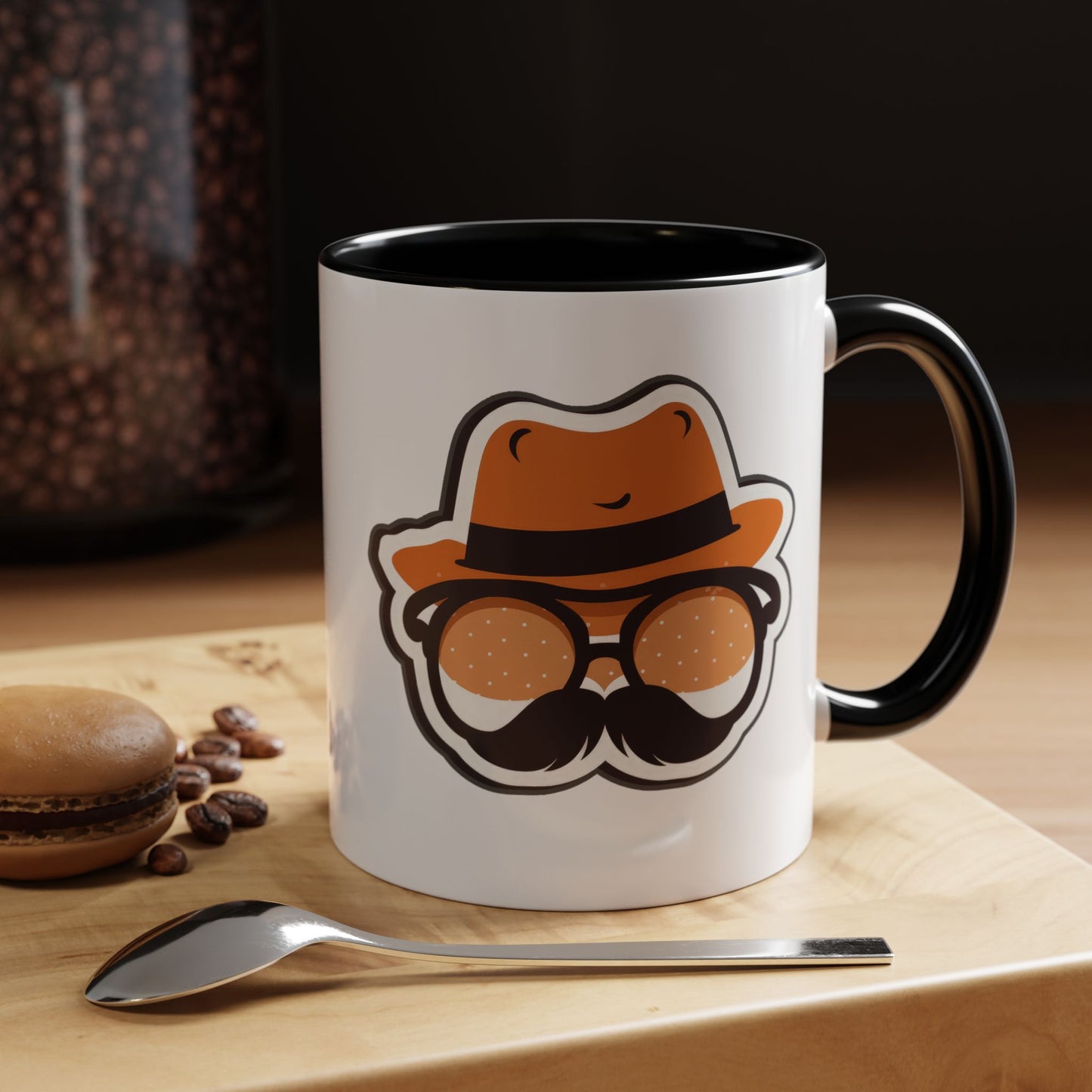 Retro Mustache Man Coffee Mug – Accent 11/15oz