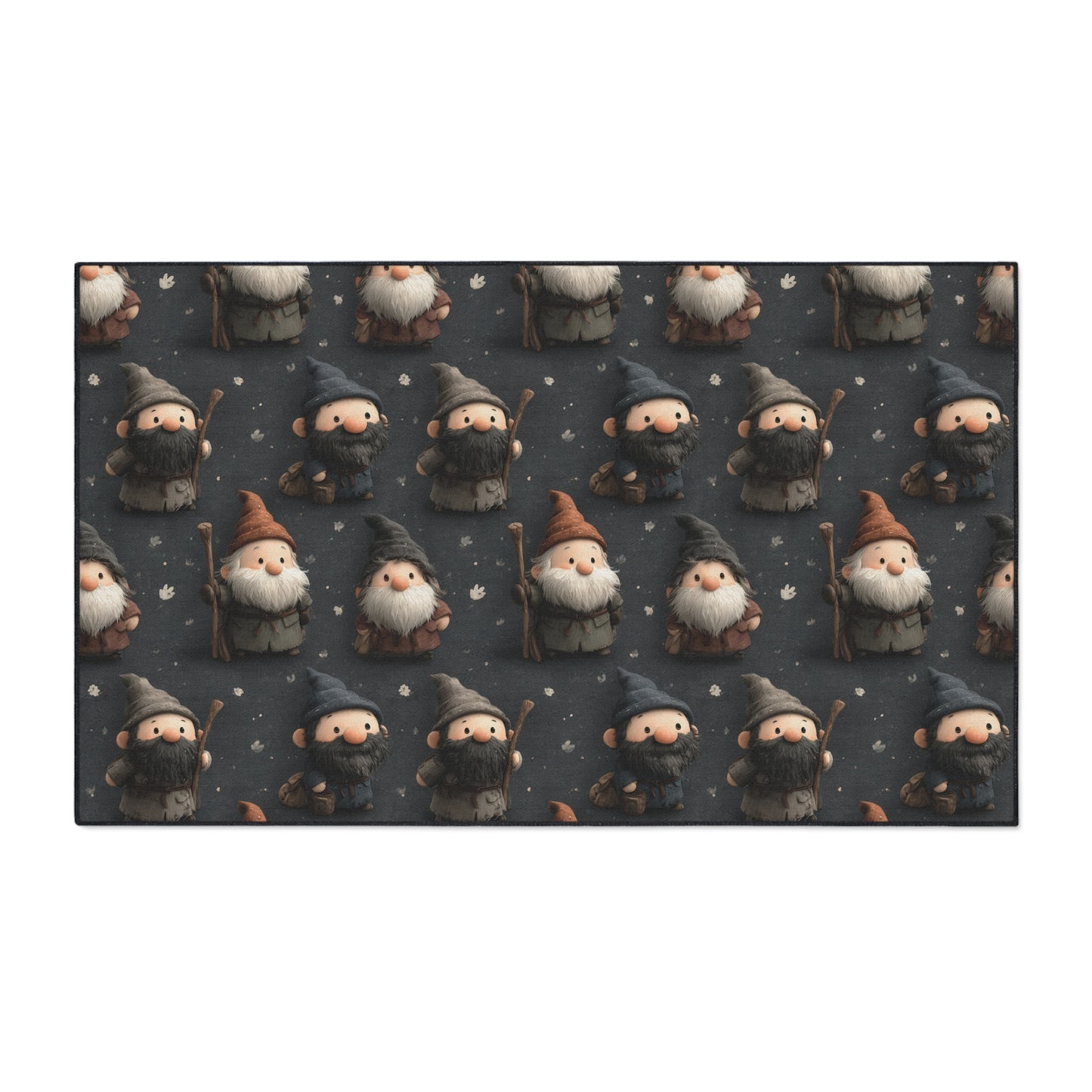 Nordic Gnome Pattern Heavy Duty Floor Mat | Cute Woodland Elf Doormat