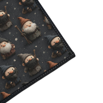 Nordic Gnome Pattern Heavy Duty Floor Mat | Cute Woodland Elf Doormat