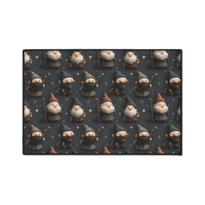 Nordic Gnome Pattern Heavy Duty Floor Mat | Cute Woodland Elf Doormat