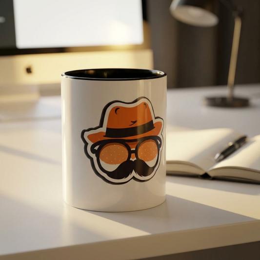 Retro Mustache Man Coffee Mug – Accent 11/15oz