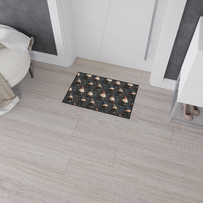 Nordic Gnome Pattern Heavy Duty Floor Mat | Cute Woodland Elf Doormat