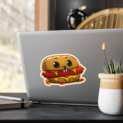 Vampire Hotdog Cheeseburger Kiss-Cut Vinyl Decals | Foodie Gothic Sticker