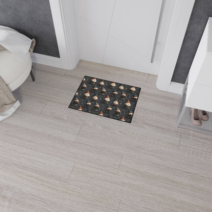 Nordic Gnome Pattern Heavy Duty Floor Mat | Cute Woodland Elf Doormat