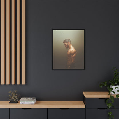 The Steam Room 1 - Framed Matte Canvas Print