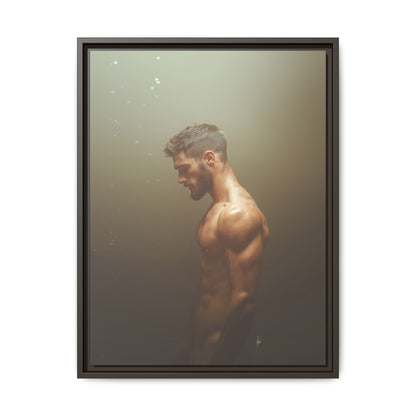 The Steam Room 1 - Framed Matte Canvas Print