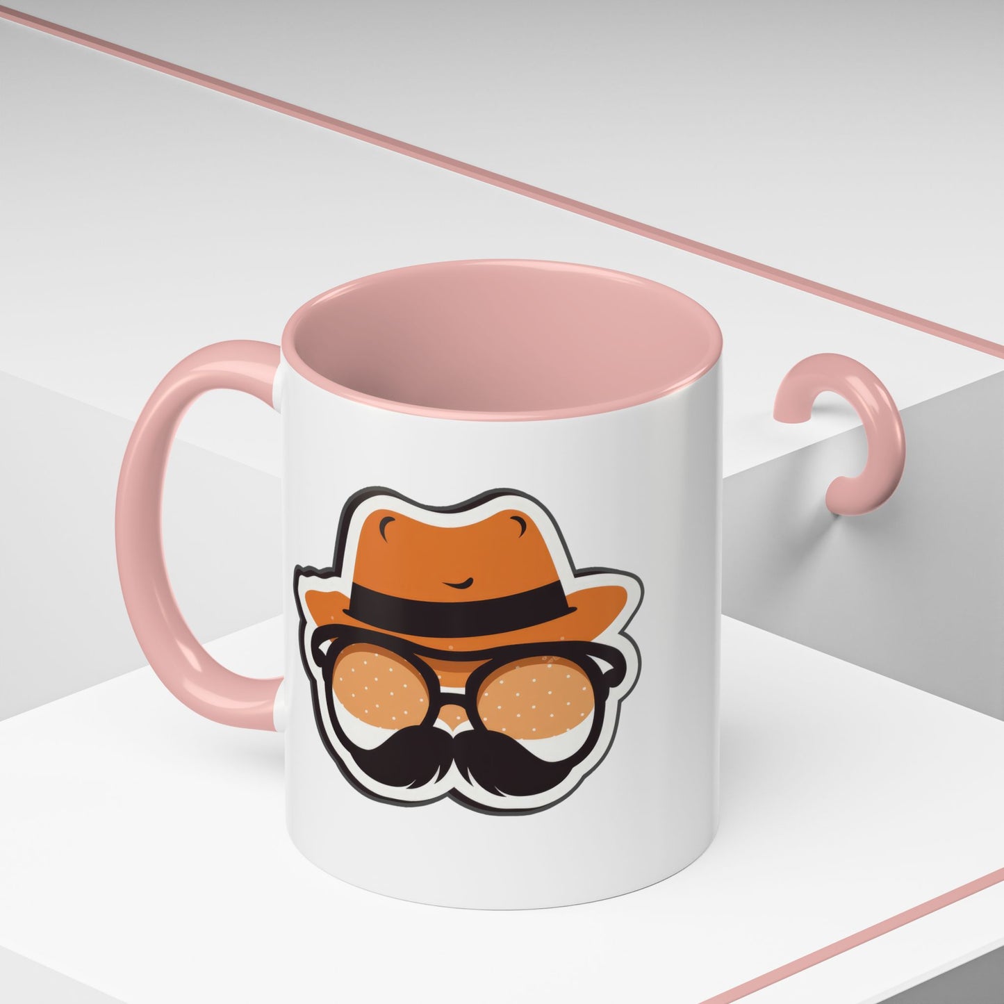 Retro Mustache Man Coffee Mug – Accent 11/15oz