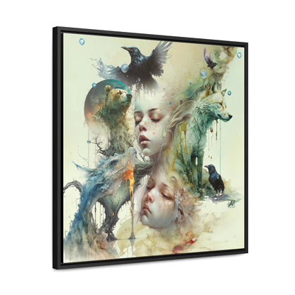 The Twins -  Gallery Canvas Wraps, Square Frame