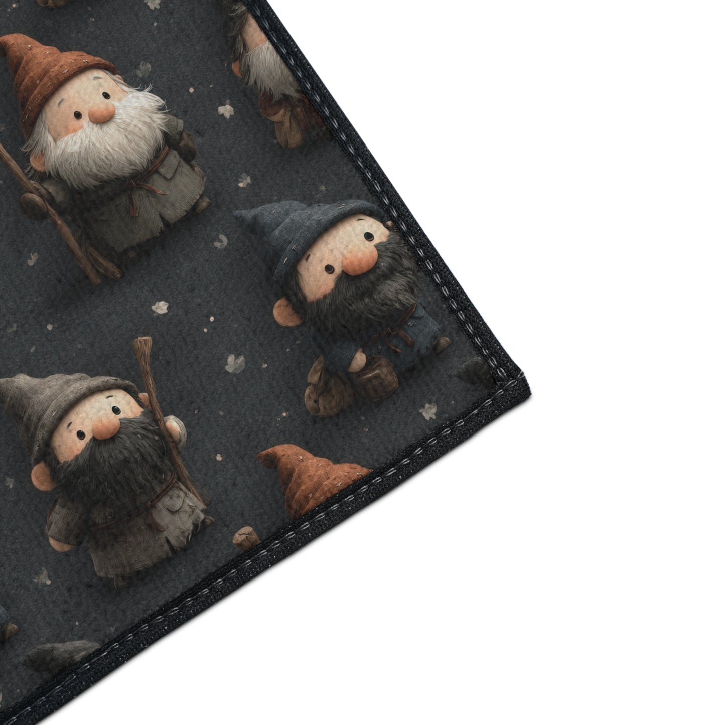 Nordic Gnome Pattern Heavy Duty Floor Mat | Cute Woodland Elf Doormat