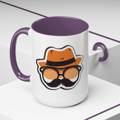 Retro Mustache Man Coffee Mug – Accent 11/15oz