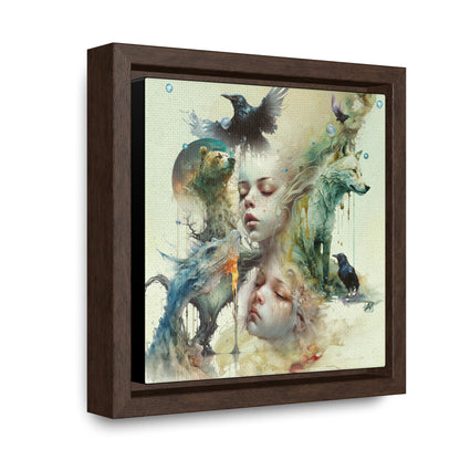 The Twins -  Gallery Canvas Wraps, Square Frame