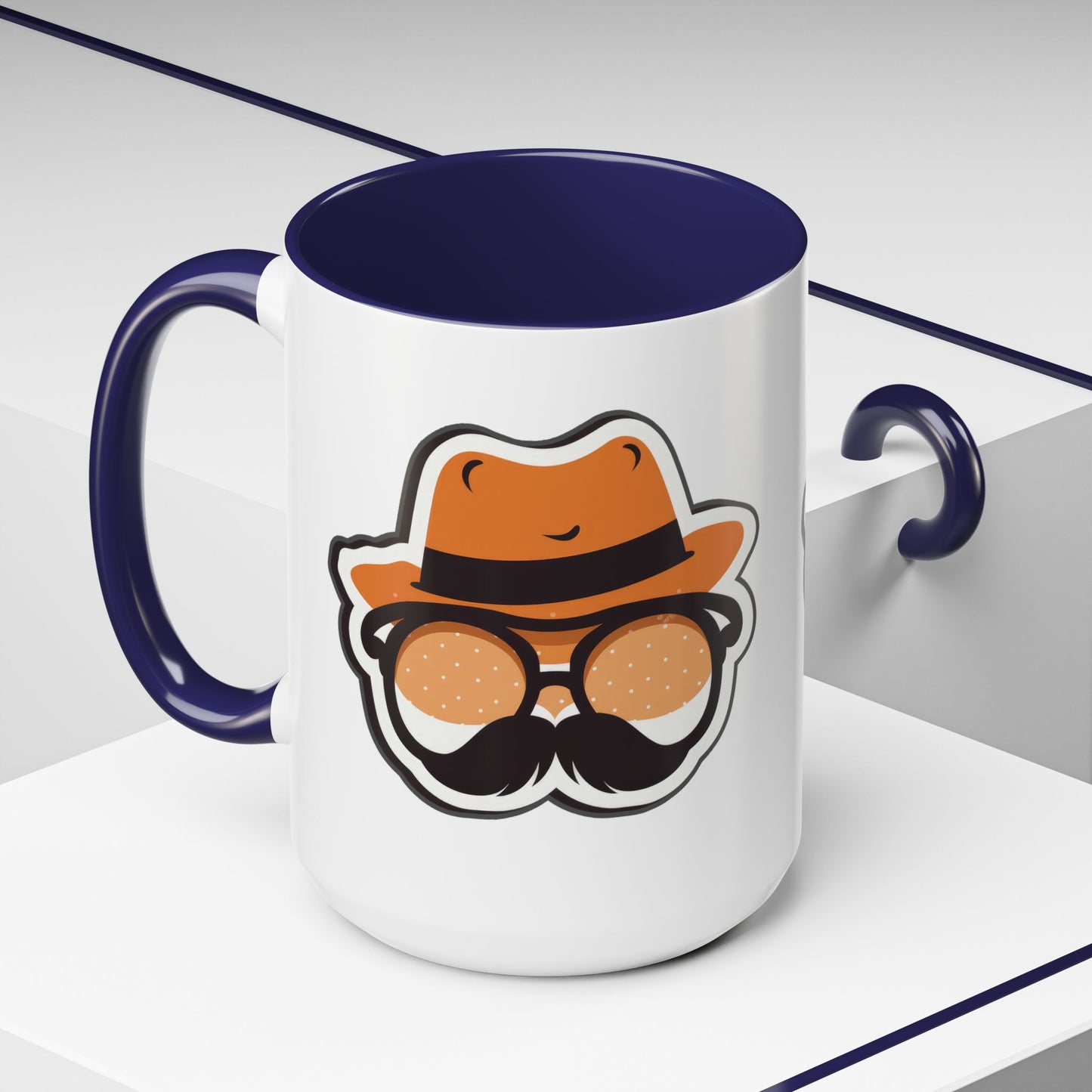 Retro Mustache Man Coffee Mug – Accent 11/15oz