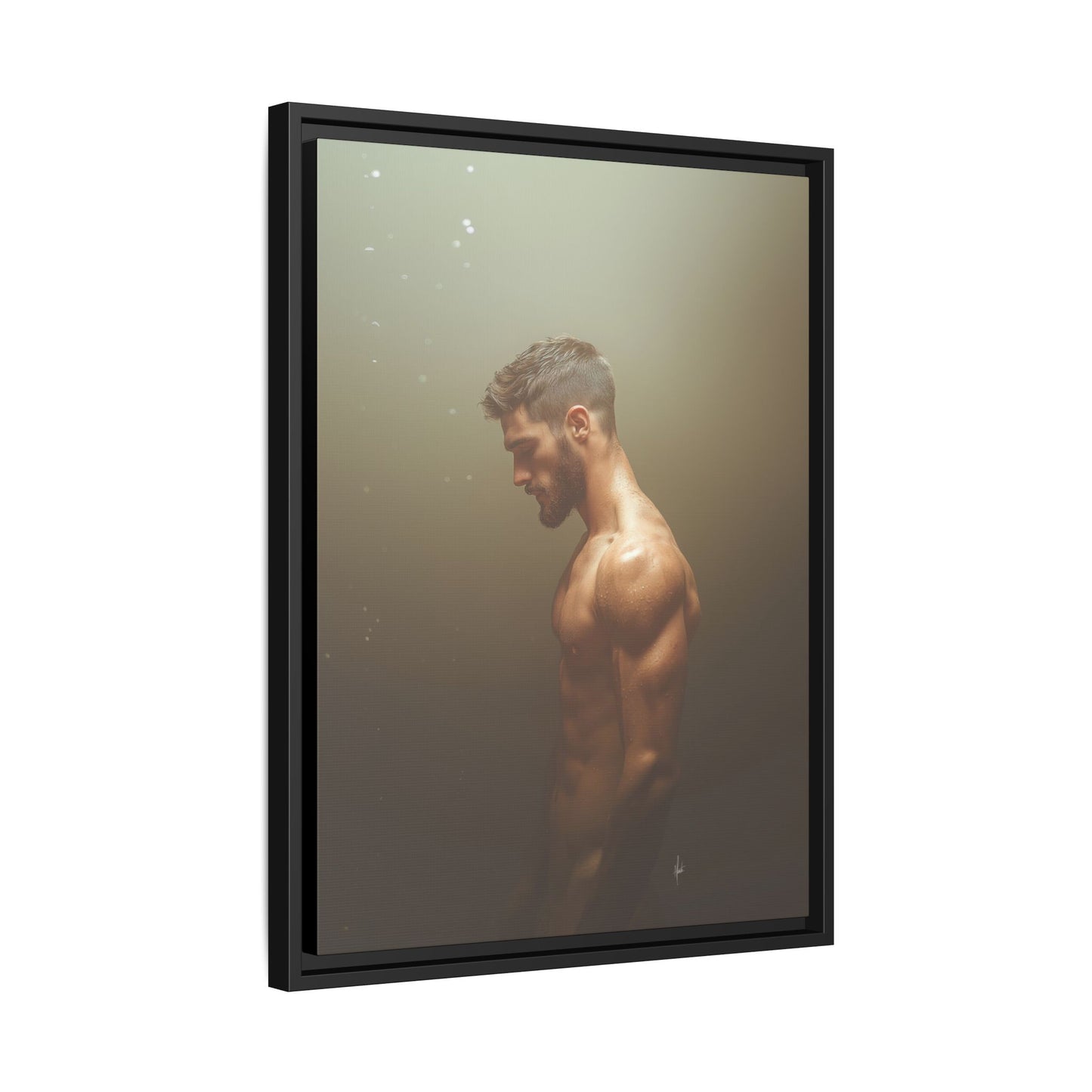 The Steam Room 1 - Framed Matte Canvas Print