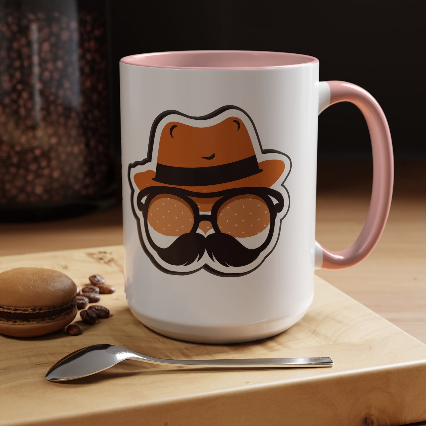 Retro Mustache Man Coffee Mug – Accent 11/15oz