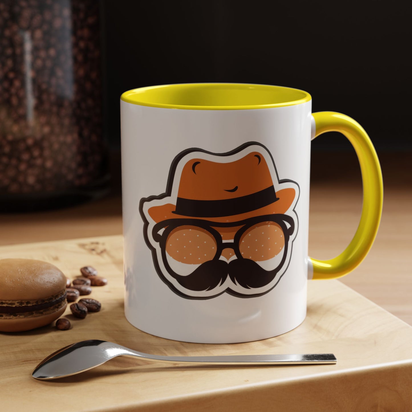 Retro Mustache Man Coffee Mug – Accent 11/15oz