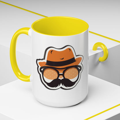 Retro Mustache Man Coffee Mug – Accent 11/15oz