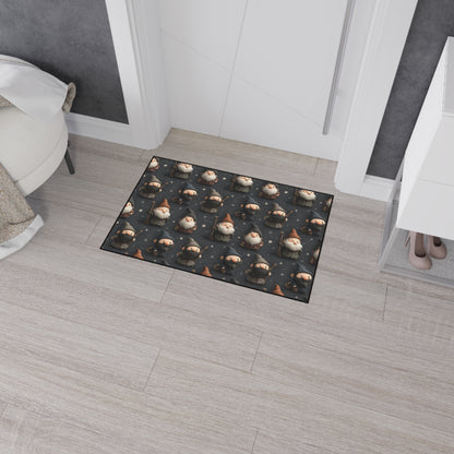 Nordic Gnome Pattern Heavy Duty Floor Mat | Cute Woodland Elf Doormat