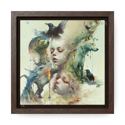 The Twins -  Gallery Canvas Wraps, Square Frame