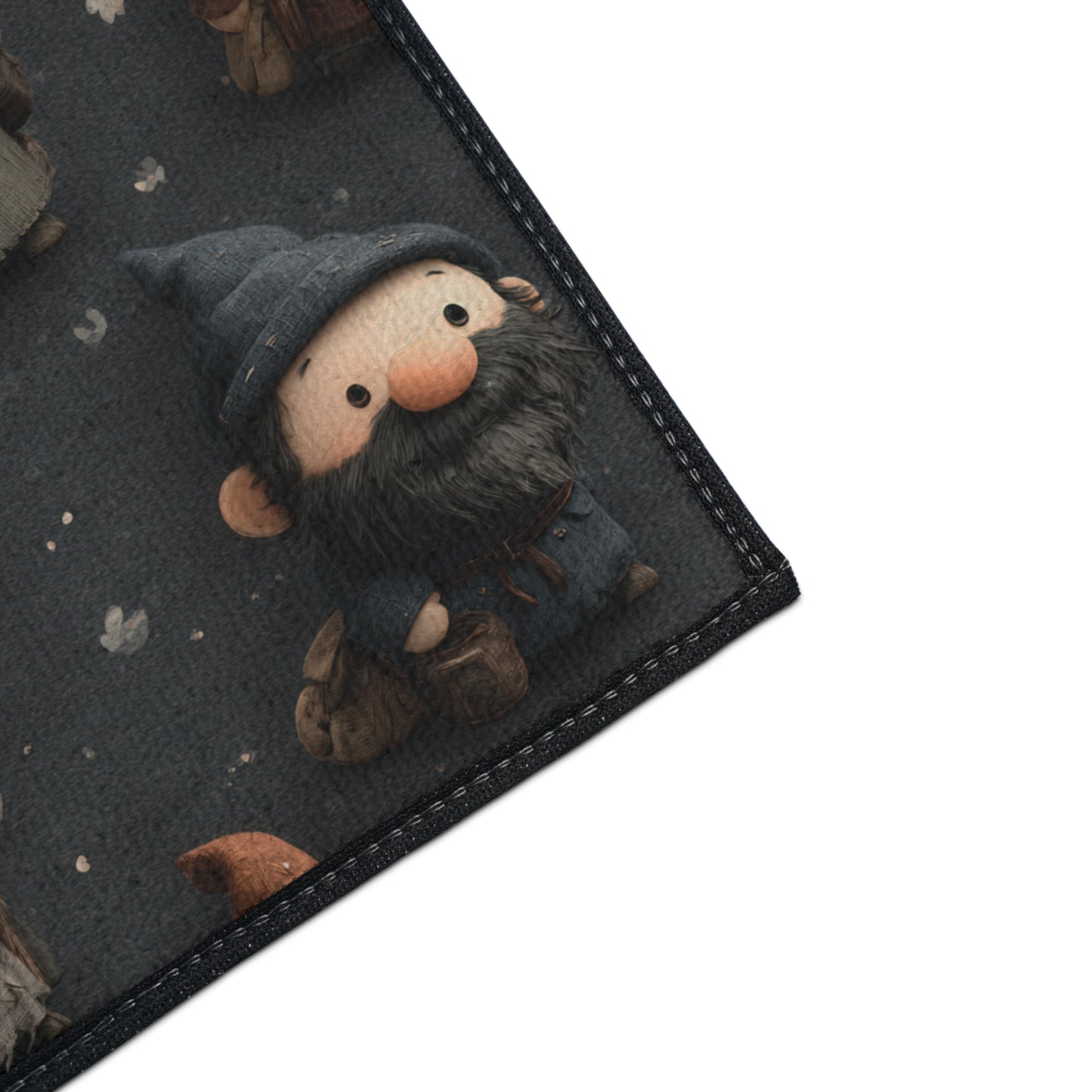Nordic Gnome Pattern Heavy Duty Floor Mat | Cute Woodland Elf Doormat