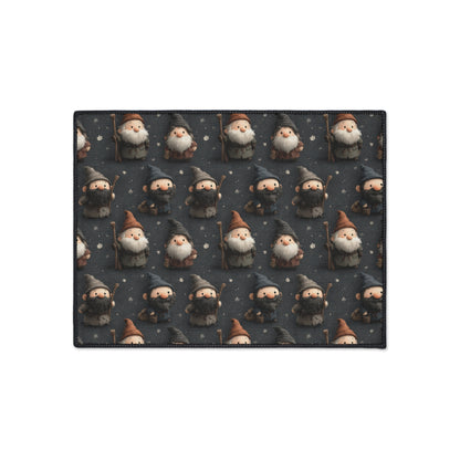 Nordic Gnome Pattern Heavy Duty Floor Mat | Cute Woodland Elf Doormat