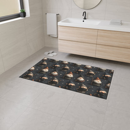 Nordic Gnome Pattern Heavy Duty Floor Mat | Cute Woodland Elf Doormat