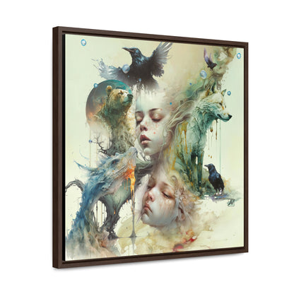 The Twins -  Gallery Canvas Wraps, Square Frame