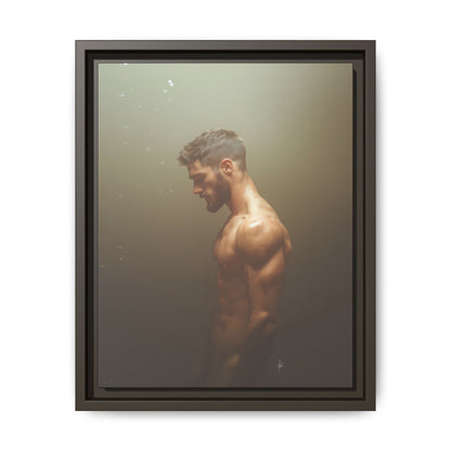 The Steam Room 1 - Framed Matte Canvas Print