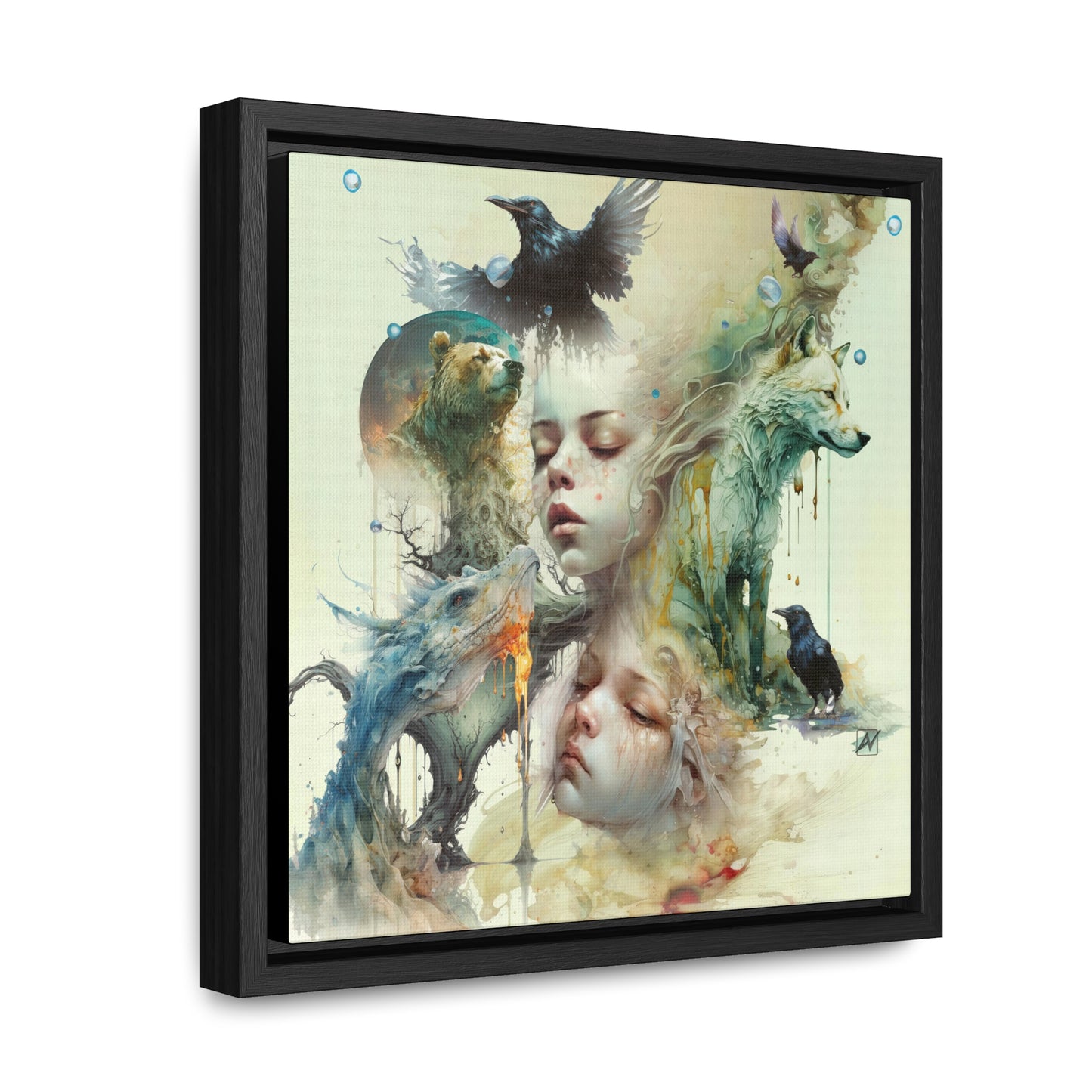 The Twins -  Gallery Canvas Wraps, Square Frame