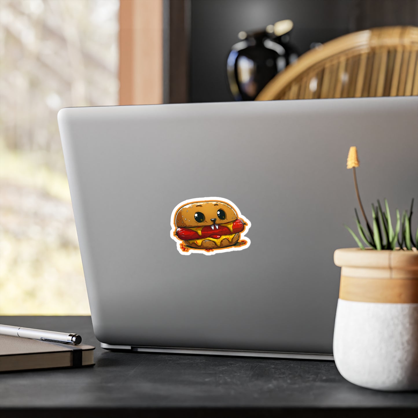 Vampire Hotdog Cheeseburger Kiss-Cut Vinyl Decals | Foodie Gothic Sticker