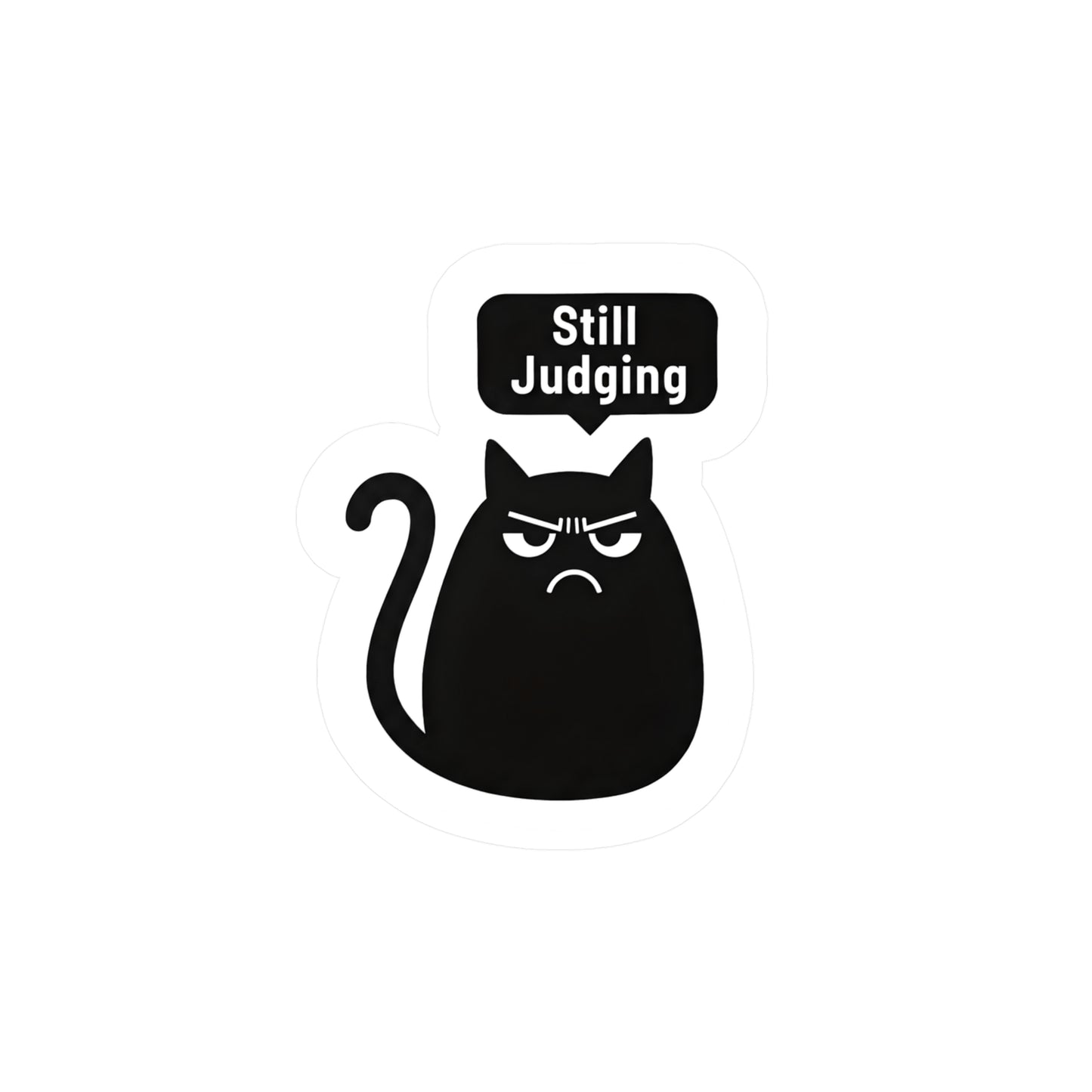 Grumpy Cat Still Judging Sticker | Kiss-Cut Vinyl Decal