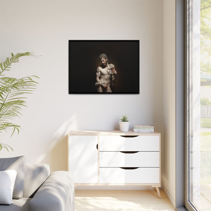 Spotlight On Innocence  -  Framed Canvas Print