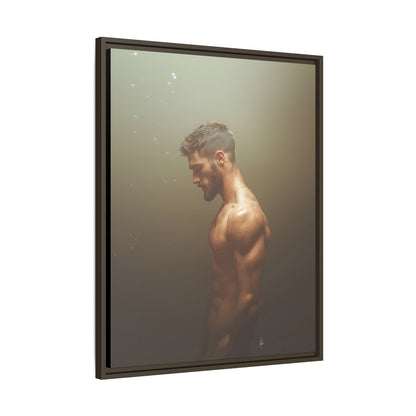 The Steam Room 1 - Framed Matte Canvas Print