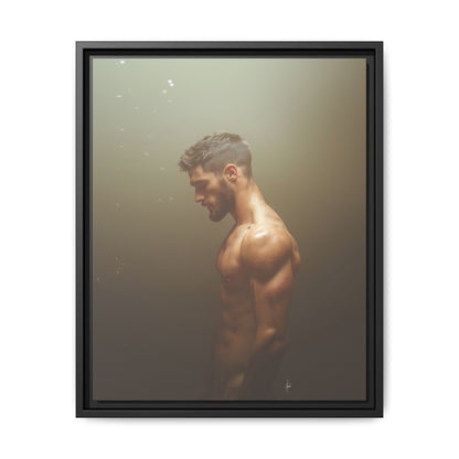 The Steam Room 1 - Framed Matte Canvas Print