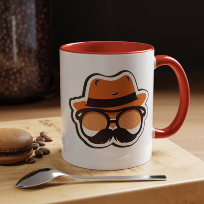 Retro Mustache Man Coffee Mug – Accent 11/15oz