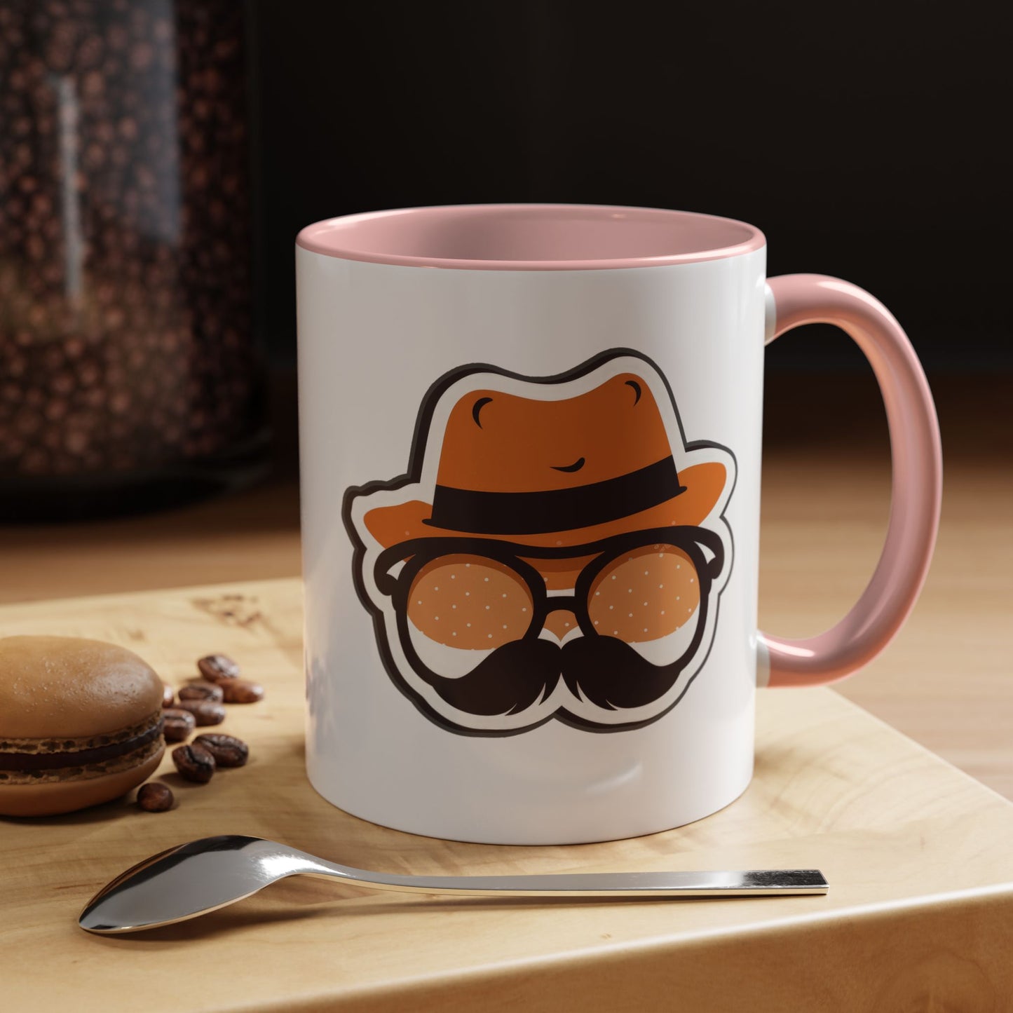Retro Mustache Man Coffee Mug – Accent 11/15oz
