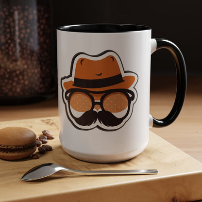 Retro Mustache Man Coffee Mug – Accent 11/15oz