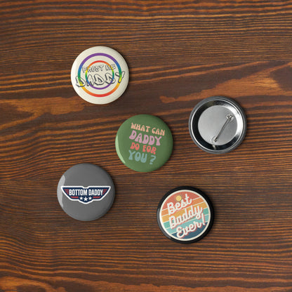 Set of Gay Daddy button pins