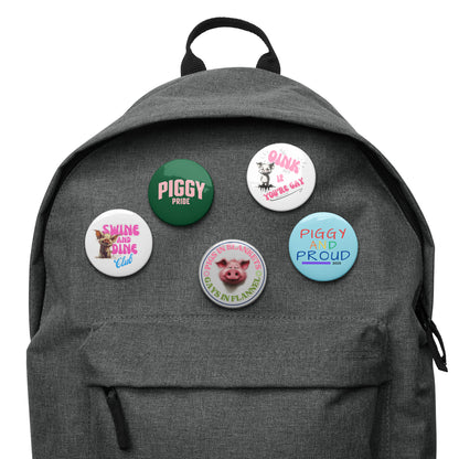 Set of Gay Pig button pins
