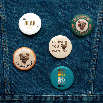 Set of Gay Bear pin buttons