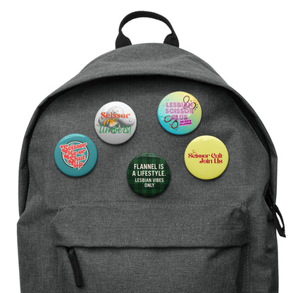 Set of lesbian button pins