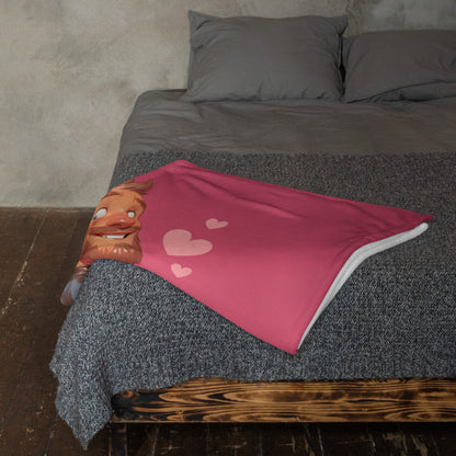Blushing Confidence Throw Blanket - Sexy Male Throw Blanket