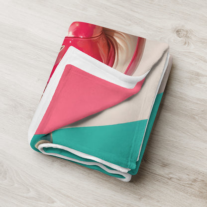 Pink Heart Hero Throw Blanket - Sexy Male Throw Blanket