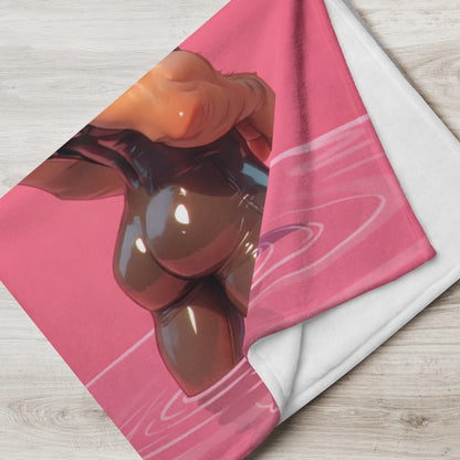 Blushing Confidence Throw Blanket - Sexy Male Throw Blanket