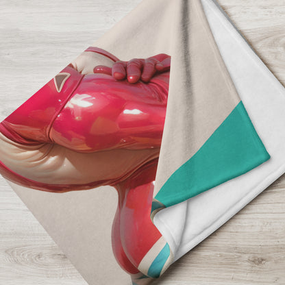 Pink Heart Hero Throw Blanket - Sexy Male Throw Blanket