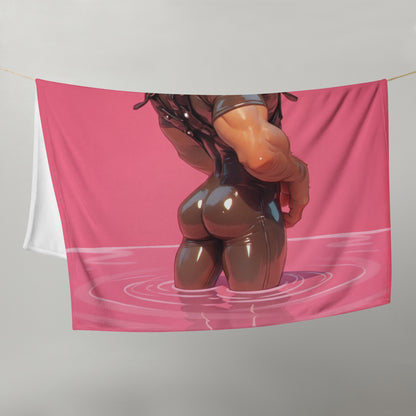 Blushing Confidence Throw Blanket - Sexy Male Throw Blanket