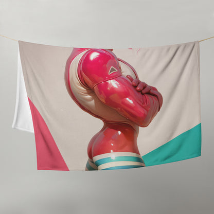 Pink Heart Hero Throw Blanket - Sexy Male Throw Blanket