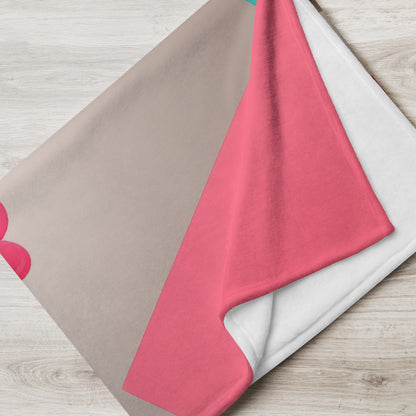 Pink Heart Hero Throw Blanket - Sexy Male Throw Blanket