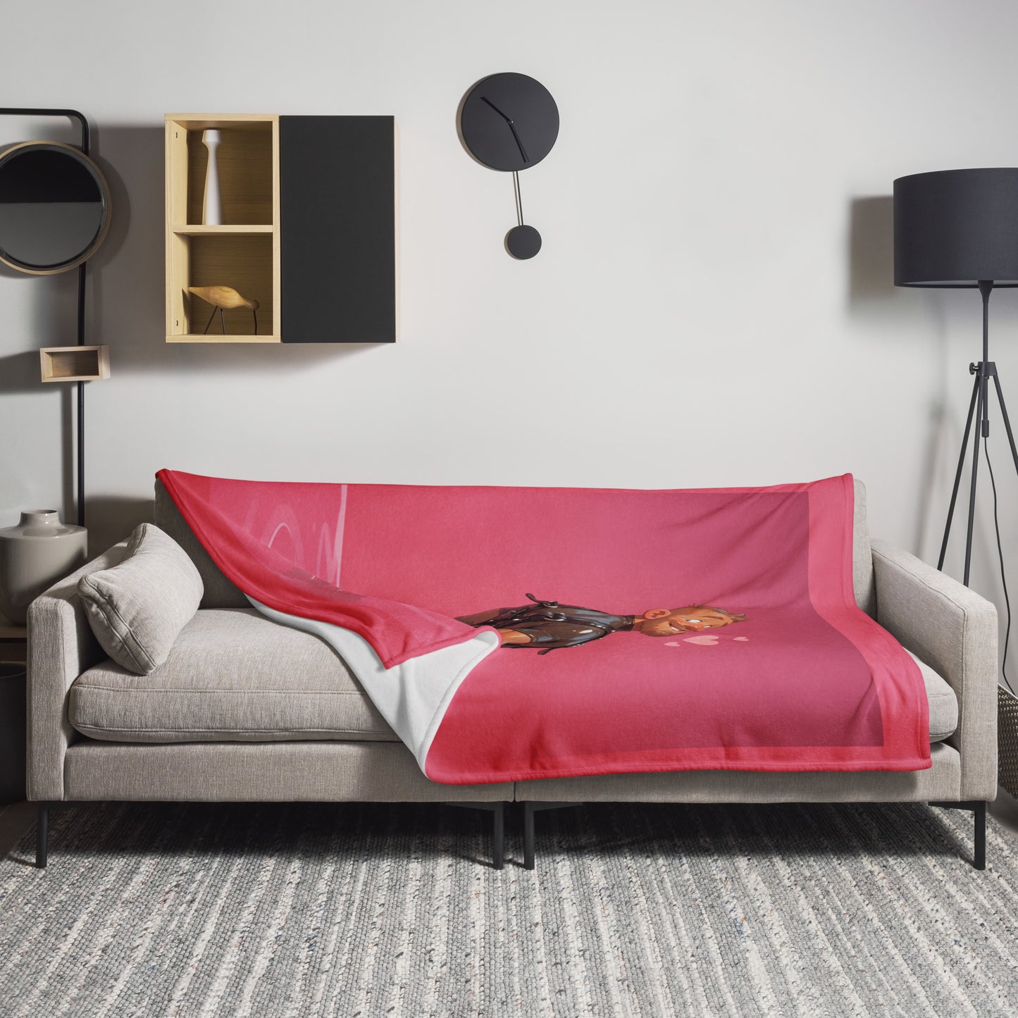 Blushing Confidence Throw Blanket - Sexy Male Throw Blanket